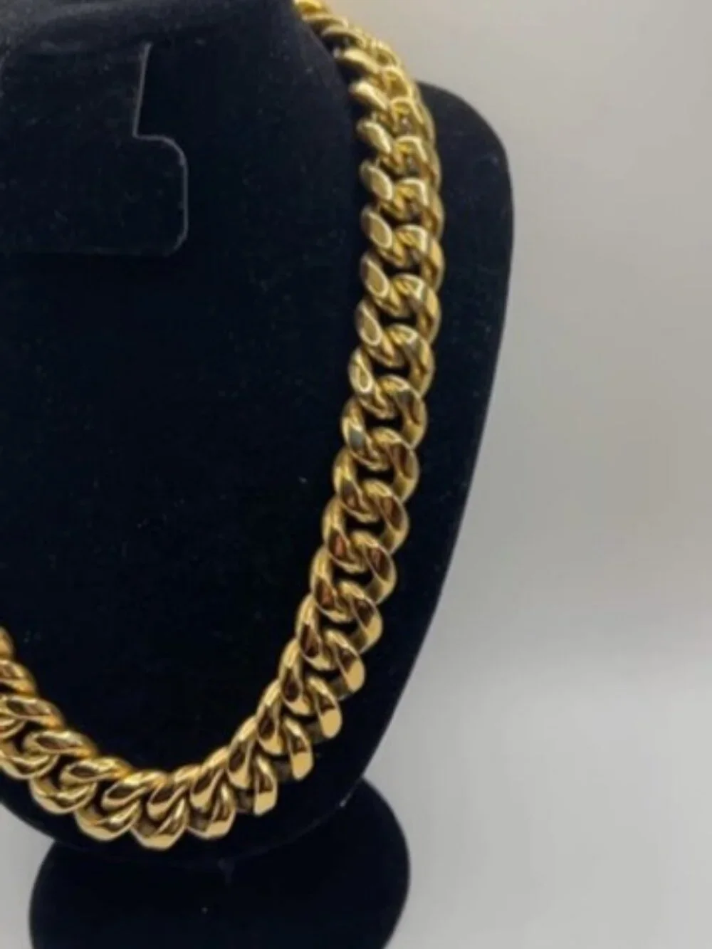 Mens Real Gold Cuban Chain 18mm 24 Inch Plated Stainless Steel Durable Solid